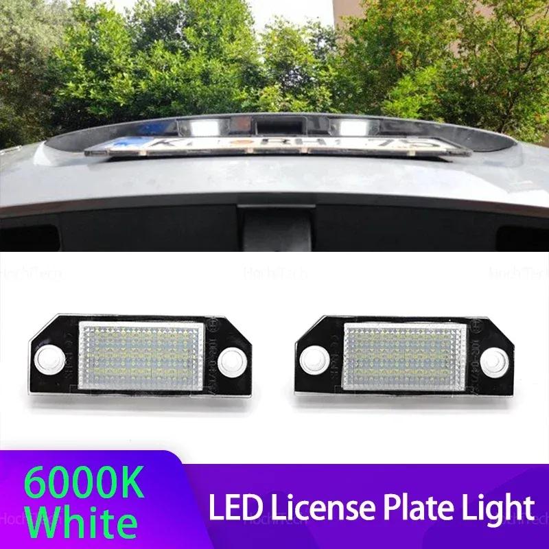 2PCS LED Car License Number Plate Light For Ford Focus 2 MK2 2003-2008 C-MAX Lamp White Bulbs Car Products License Plate Lights