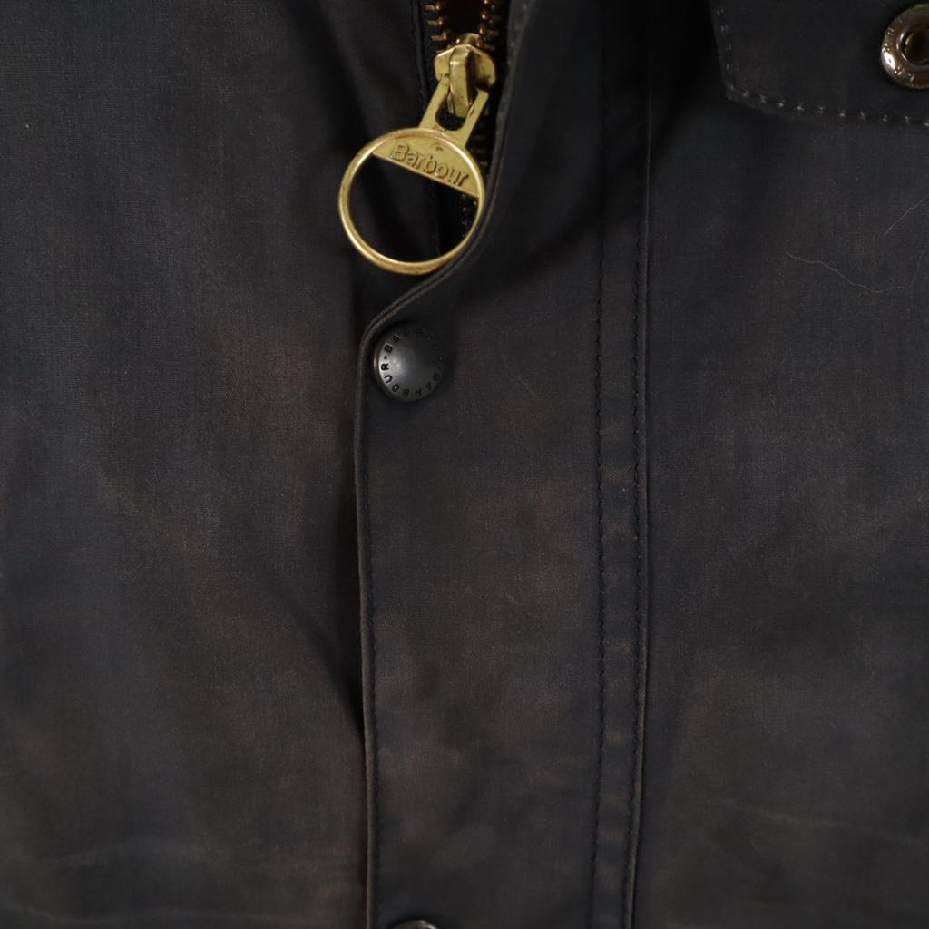 Barbour 3 Warrants Made in England wax Jacket L 10-11 Charcoal gray Kid's Used