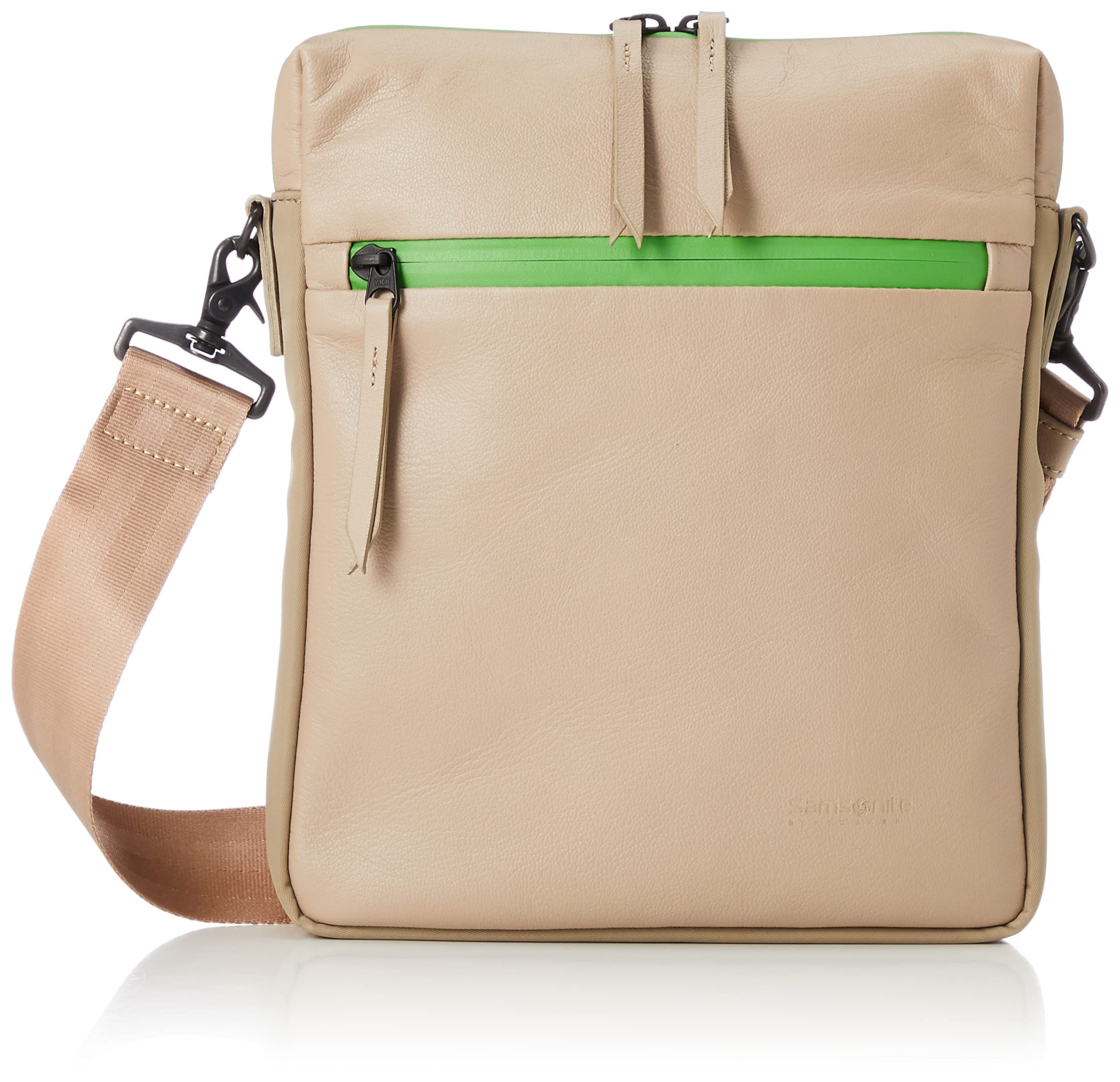 

Сумка через плече Samsonite Black Label Leeds Vertical, Розмір S, Вироблено в Японії, Бежево-Зелений