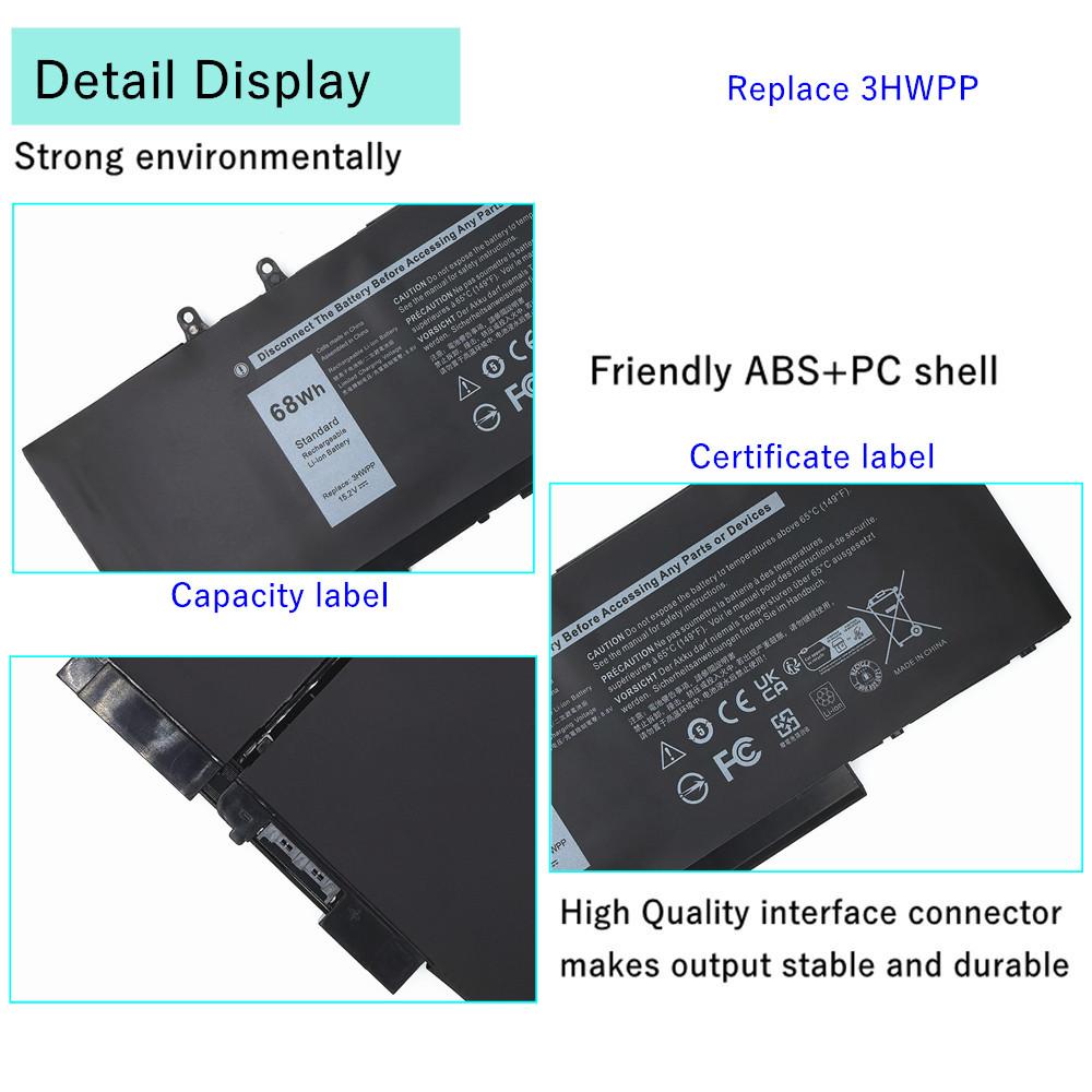 3HWPP Laptop Batterij Voor Dell Latitude 5401 5501 5411 5410 5511 Voor Precision 3541 Mobiele Werkstation (P80F003) 3551 P80F004