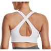 Under Armour Round Neck Solid Color Logo Print Sports Medium Support Bra Women Bras White 1377916-100
