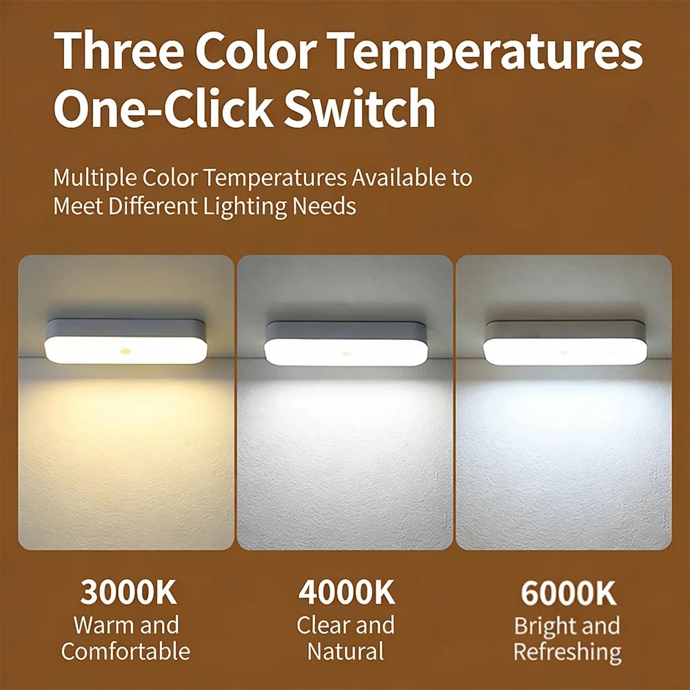 USB Rechargeable Under Cabinet Lights Smart Motion Sensor LED Dimmable Night Light for Kitchen Closet Wardrobe Stairs Lighting