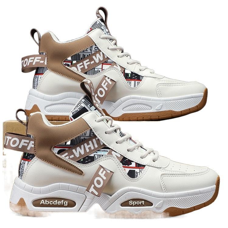 Domestic Joint High-top New Autumn and Winter Sports and Leisure Dad Trendy Shoes with Velvet Cotton Shoes