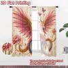2D FLAT PRINTING 2pcs Curtains (Without Rod) Dragon with Butterflies Creative Modern Curtains Durable 100% Polyester Fabric