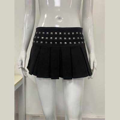 Y2K Gothic Punk Harajuku Sexy Ultra Kurzer Genieteter Umschlag Minirock