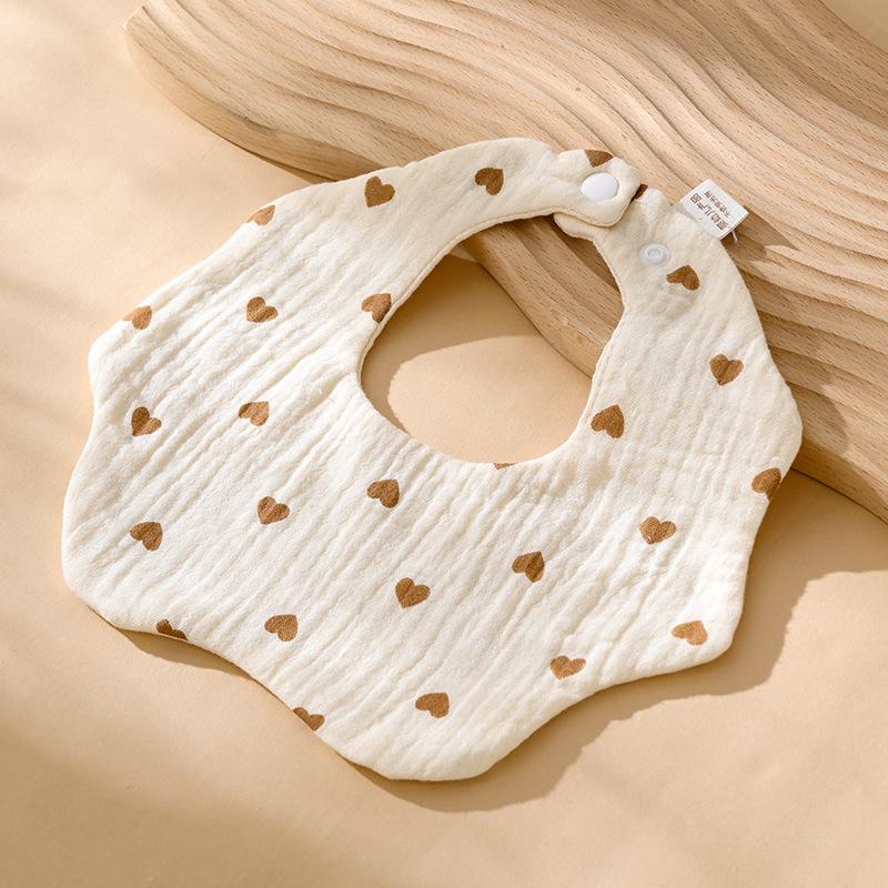 

3pcs Pure Cotton Gauze Bibs Cute Parint Adjustable buckle Baby Scarf Newborn Boys Girls Cloth Bib Saliva Scarf One Size