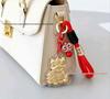 Gold Lucky Lion 999 Fine Gold Pendant Charm - New Year Keychain, Bag, and Mobile Phone Accessory for Wealth