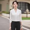 Women's V-Neck Chiffon Professional Blouse