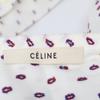 Celine 2 0M36/6712 White Phoebe Dot Tuxedo Shirt Tops 34 whiteUsed