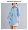 2026 Stylish Cotton Linen V-Neck Casual Plus Size Shirt with Belly Coverage and Wide Hem