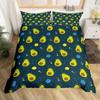 Avokado Dynetrekk sett for barn Kawaii Sengesett Cute Fruits Dynetrekk Twin Size Tropical Botanical Cartoon Quilt Cover