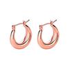 Rockyu Earrings for Women, Gold, Silver, Pink Gold, Hoop Earrings, Light Surface, Ring Earrings, Friends, Birthdays, Anniversaries, Presents, Fashion