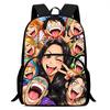 One Piece 15 Inch Front Pocket Backpack for Boys Girls Best Gifts Lightweight Durable Cartoon School Bookbag for Children Travel