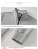 2024 Men's Plus Size Stand Collar Long Sleeve Polo Shirt with Zipper