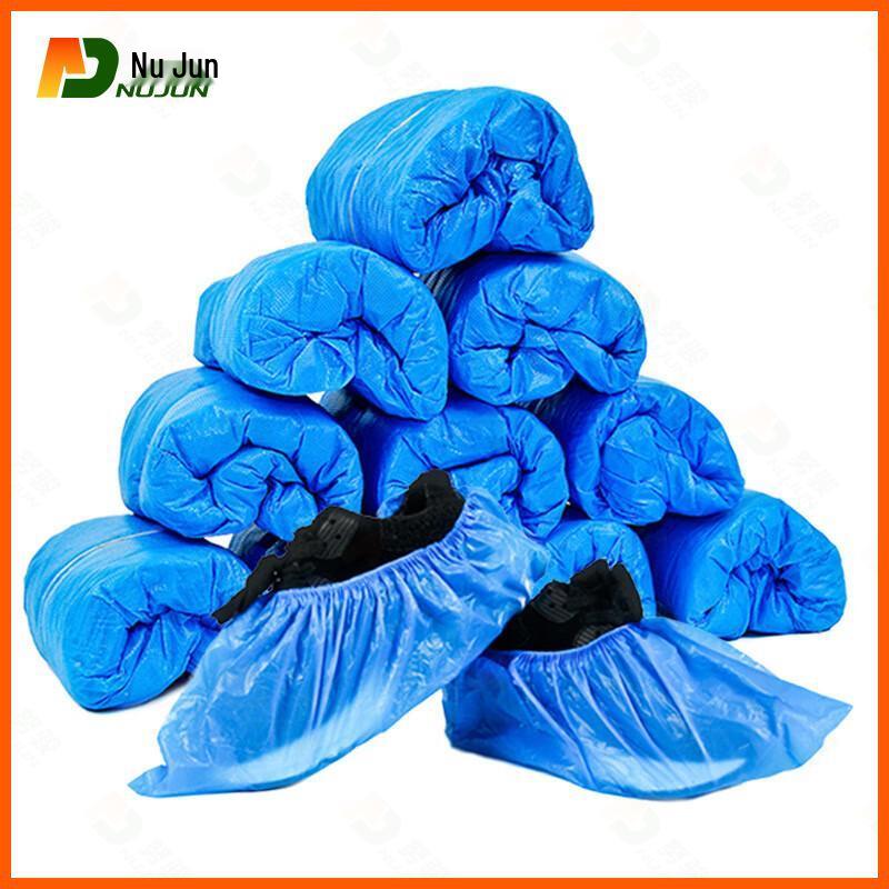 Nujun Extra Thick Disposable CPE Anti-Slip Shoe Covers One Size Fits Most