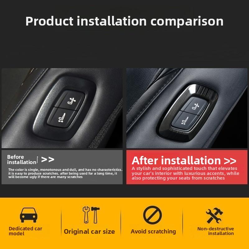 For Toyota Camry 70 XV70 2018~2026 Hybrid Car Left Right Front Seat Adjust Switch Control Button Frame Protect Cover Accessories