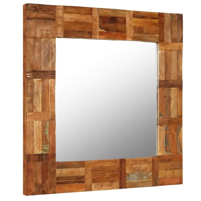 VidaXL Wall Mirror Solid Reclaimed Wood 60 X 60 Cm