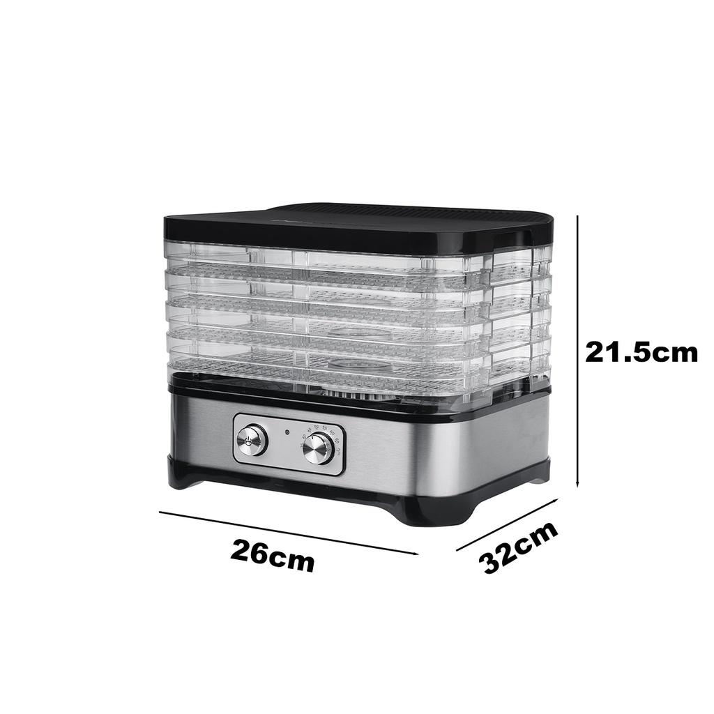 

5 поддонов Электрический таймер Дегидратор для продуктов Фрукты Овощи Говядина Мясо Сушилка Рыба Мясо Фрукты Сушильная машина 5 слоев