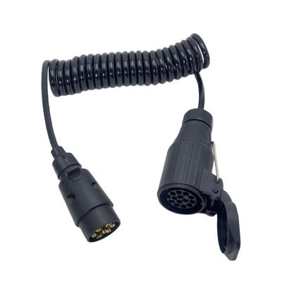 Multiple Vehicle Available 7 To 13 Pin Trailer Connector 12V Coiled ABS Cable for Caravans Campers