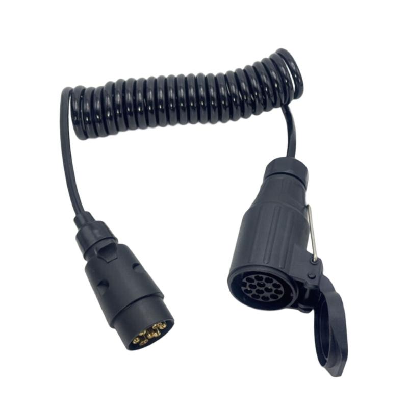 Multiple Vehicle Available 7 to 13 Pin Trailer Connector 12V Coiled ABS Cable for Caravans Campers 1