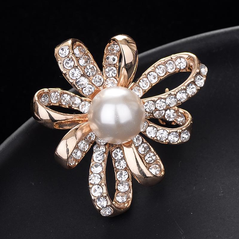 Hochwertige Luxus-Blumenperlenbrosche und Anstecknadel – kreatives, vielseitiges Accessoire