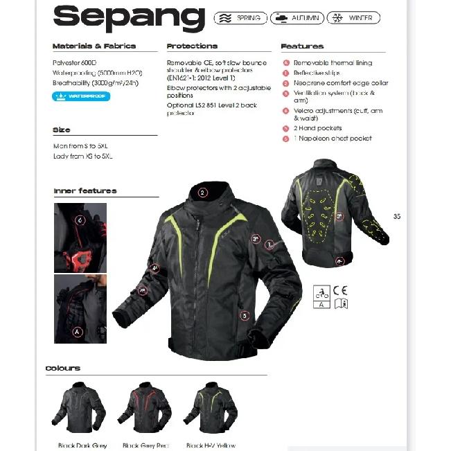 LS2 Waterproof Motorcycle Jacket Man Warm Motorcycle Winter Clothes CE Certified Racing Jacket Motocross Accessories MJ145