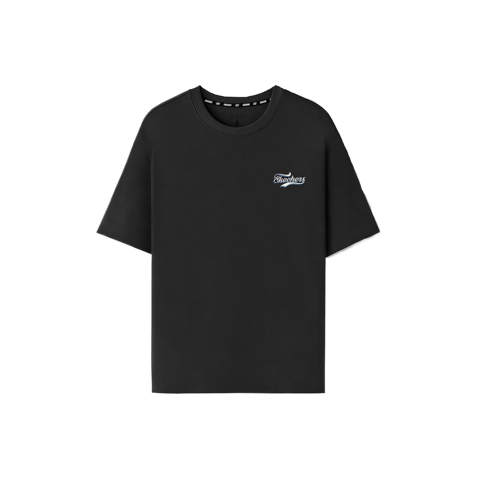 Skechers Simple Comfortable Versatile Solid Color Short Sleeve T-Shirt Unisex tops L225U199-0018 XS