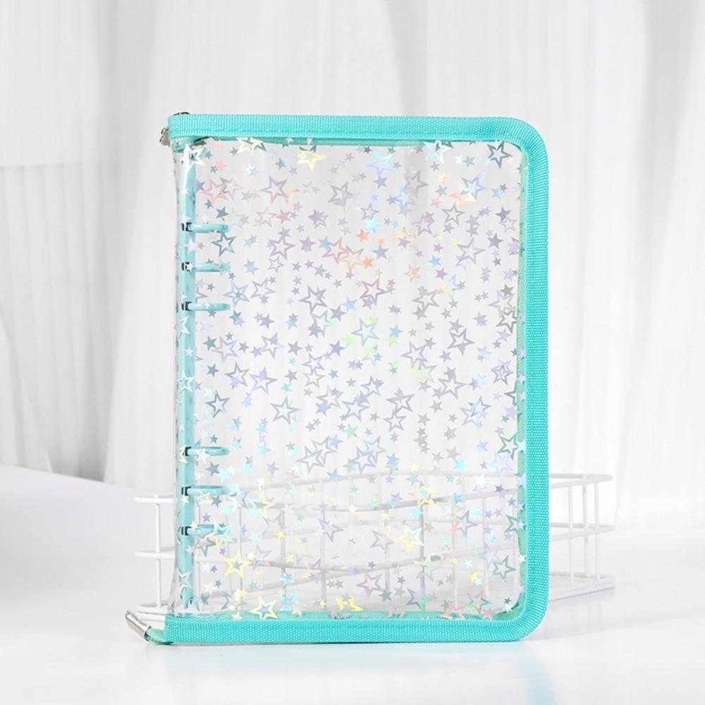 PVC Kpop Idol Photo Album Loose Leaf Photocard Holder New Laser Star Zipper Binder Collect Book