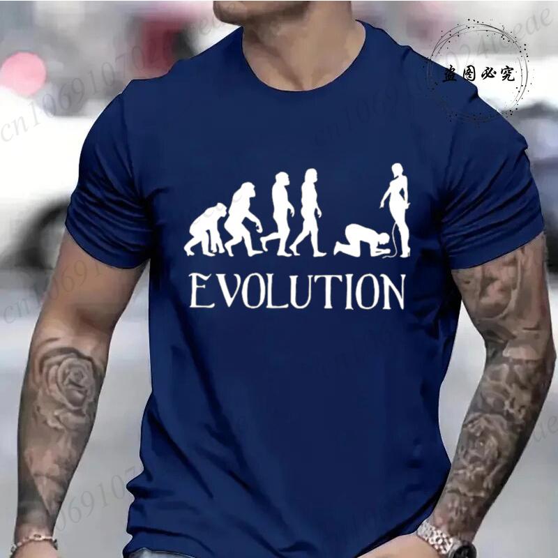 T-Shirts for Men Women Summer Fashion Loose Tee Shirt Clothes O Neck Short Sleeve T Shirt Clothing Funny BDSM Evolution T-Shirts