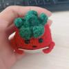 Cute Handmade Plush Doll Knitted Tomato Décor with Positive Message Valentine's Day New Year Birthday Gift for Kid and Couples