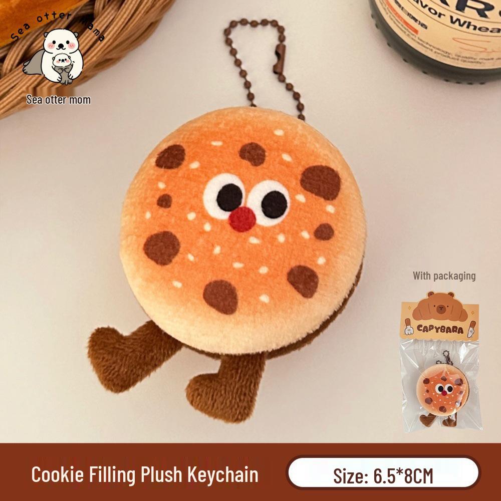 Adorable Food Plush Keychain: Cute Bread Doll Pendant for Versatile Decoration