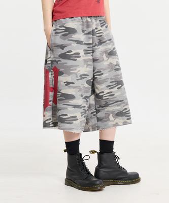 HOODHOOD Hd Cut Bermuda Sweatpants Camo Grey