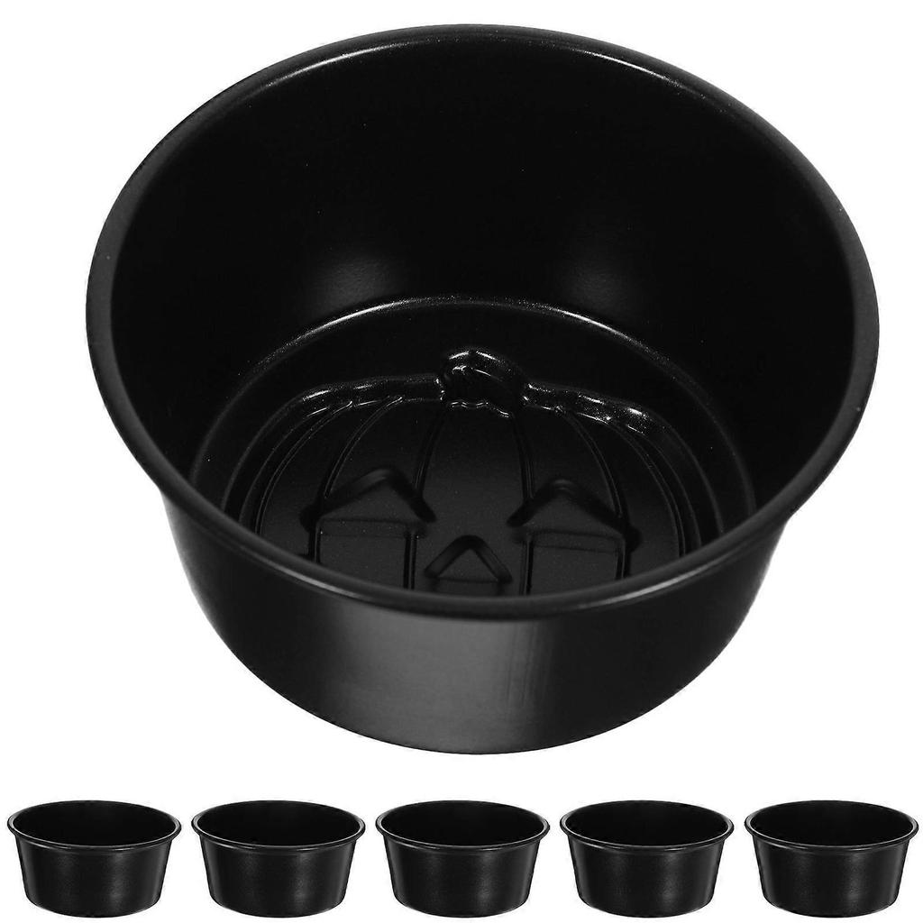 Mini Pudding Cup Carbon Steel Mold for Baking 24Pcs Black Kitchen Tool