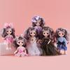 17CM Mini Bevegelig 13 Leddet Dukke Jenter Leketøy 3D Store øyne BJD Princess Full Drakter Kjoler Samling Barnedukkegave