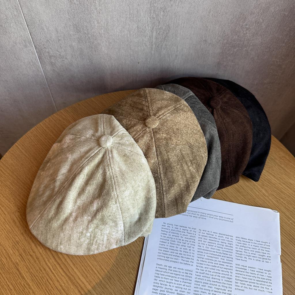 Collection Retro Autumn Beret With Dyeing Process For Casual Fashion Creative