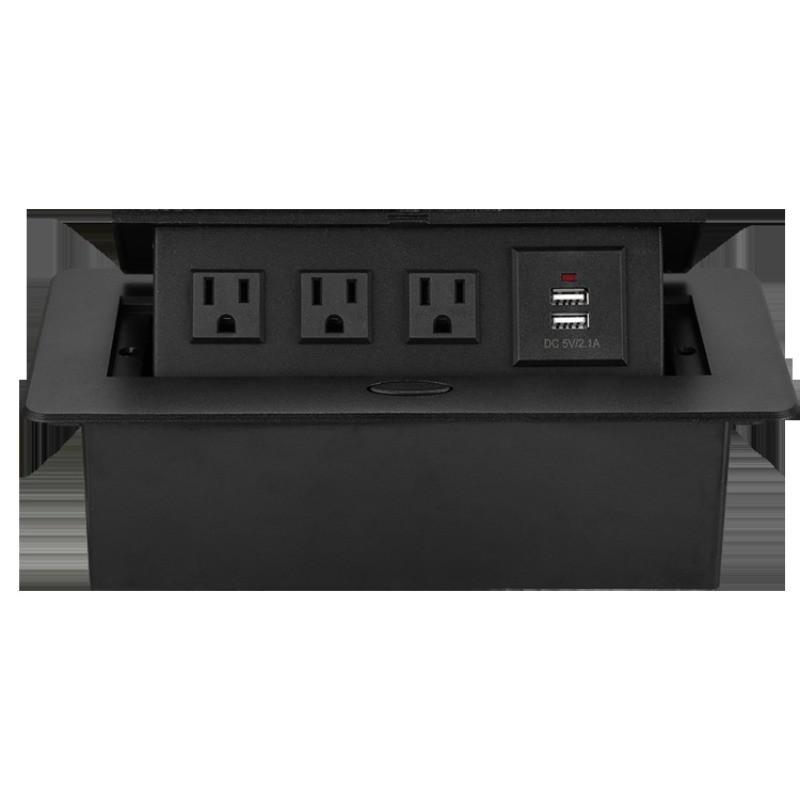 Multi Functional Embedded Desktop Hidden Socket Damping Pop-up Power Socket Charging USB Socket