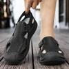Cave Shoes 22 Summer New Roman Sandals Soft Leather Non-slip Personalized Breathable Hollow Sandals