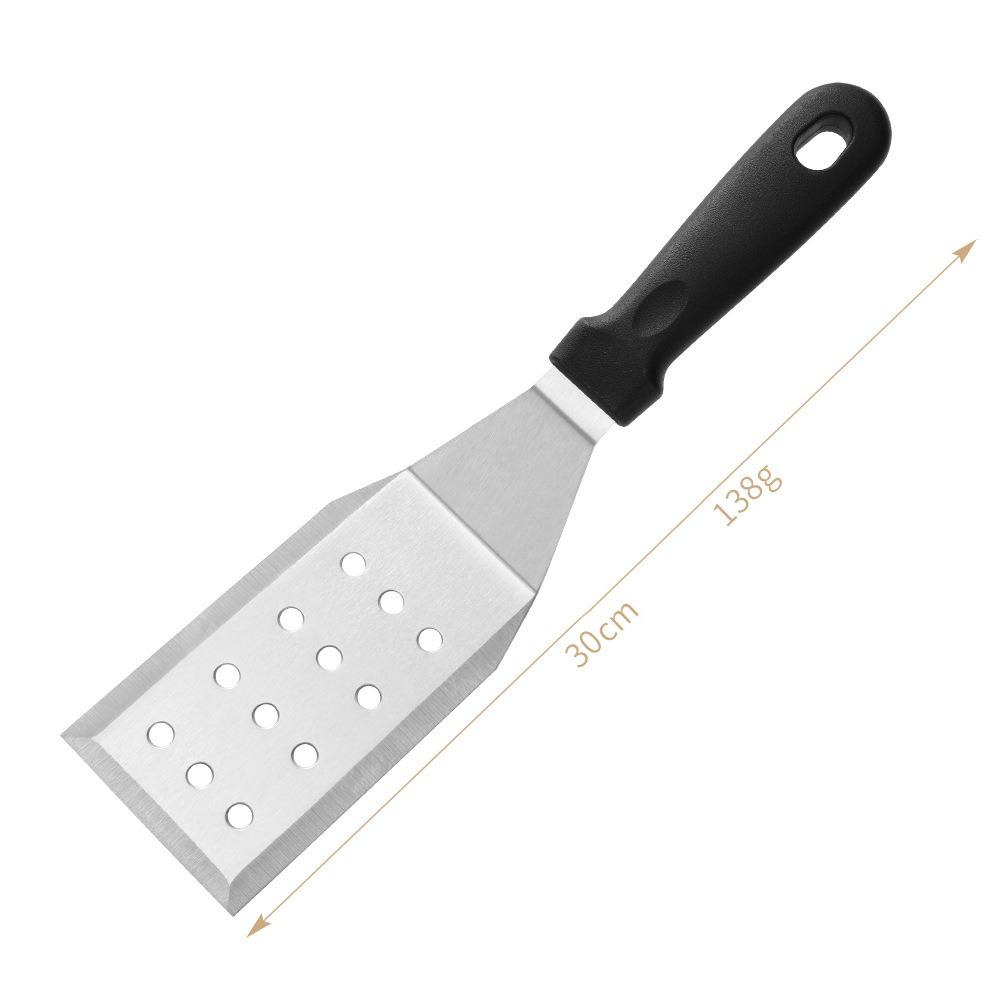 Stainless Steel Teppanyaki Scraper Non-Stick Cooking Spatula Steak Fried Shovel  Outdoor BBQ