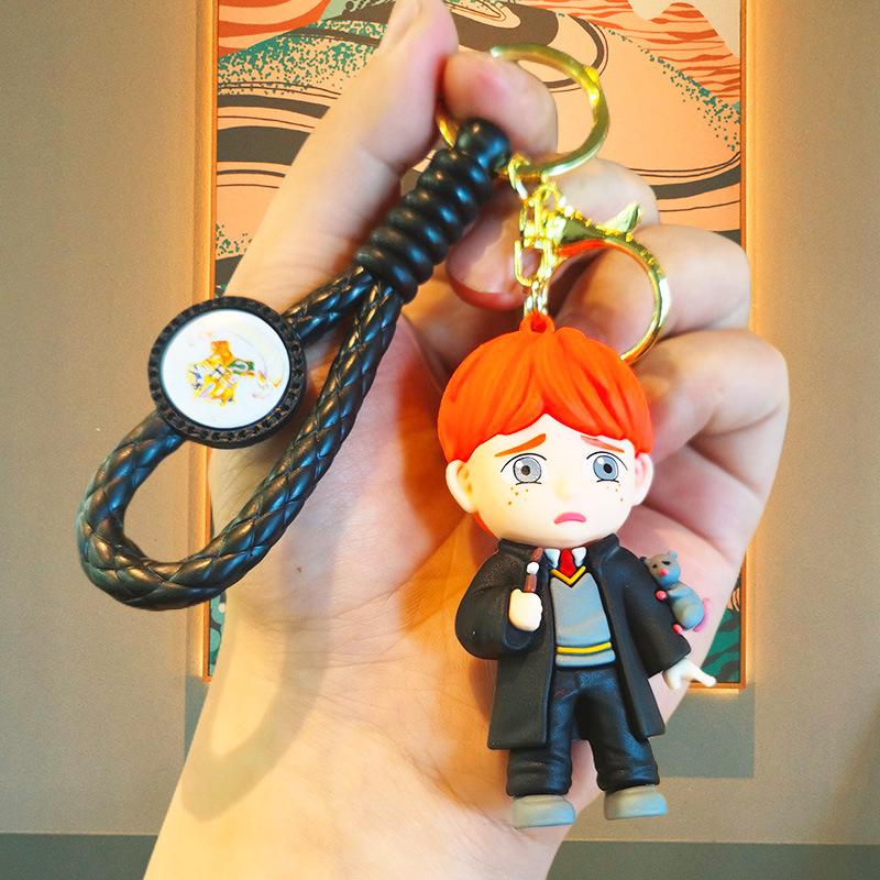Car Accessories Cartoon Harry Potter keychain pendant anime doll key chain cute PVC doll couple bag pendant key ring
