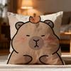 Hot Capybara Cushion Cover Soft Washable Pillow Case Multi-Scene For Couch Bed Travel Office Use