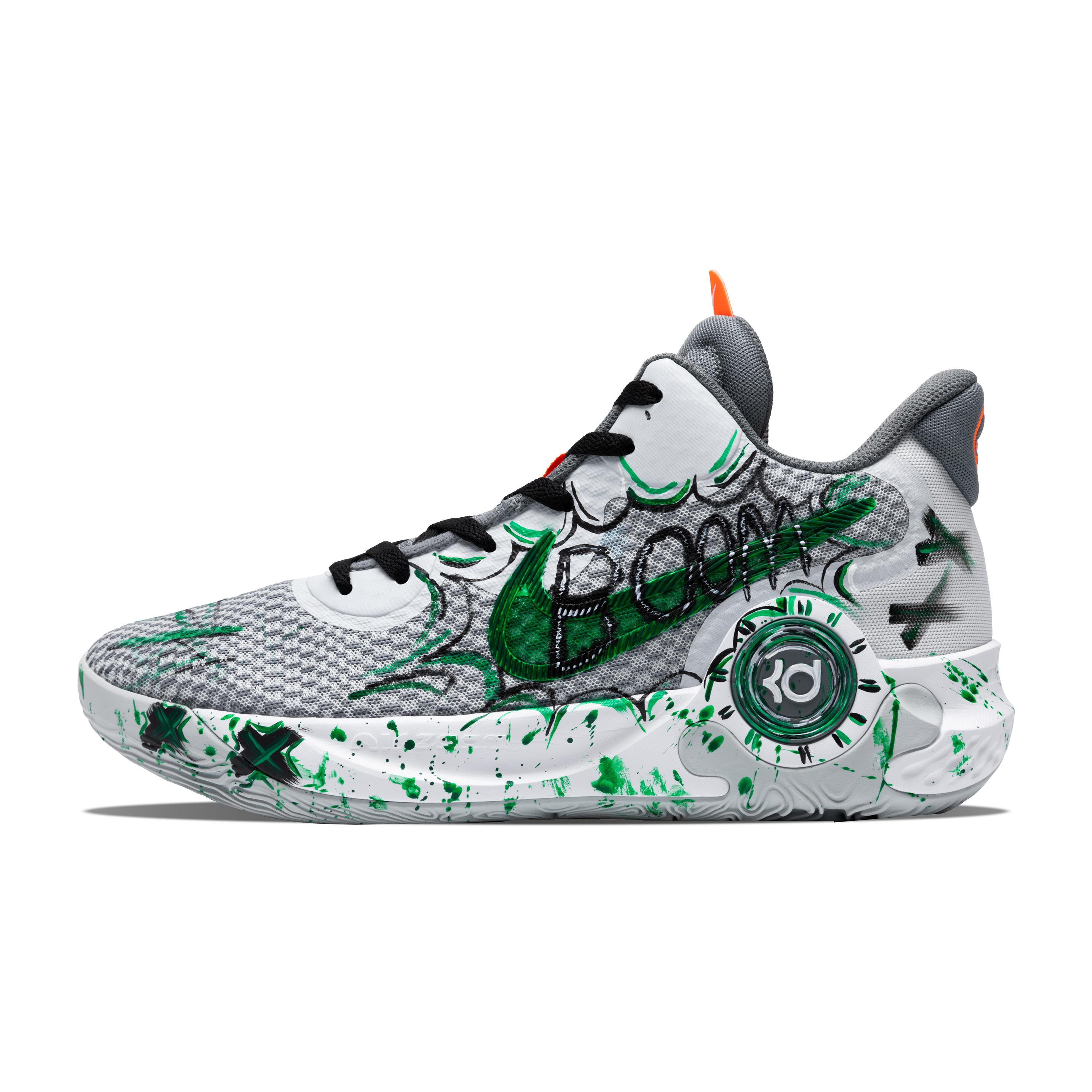 

Nike KD Trey 5 IX Cushioning, Wear Resistant Low top Basketball Shoes Unisex Black Green Gray CW3402-011(Team409-) 44.5
