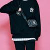 New MLB Monogram Collection Polyester Combo Bag Camera Bag Shoulder Bag Crossbody Bag Mini Unisex Black 3ACRS012N-50BKS