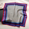Polka Dot Square Scarf Color Matching Geometric Silk Scarf Imitation Silk Women's Square Scarf 71x71cm Headscarf Shawl Travel Scarf