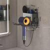 Punch-Free Wall-Mounted Hair Dryer and Bathroom Storage Rack