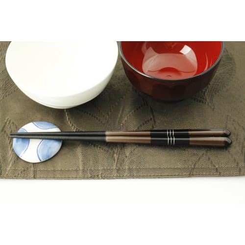Ishida Omine Ichihan Chopsticks, Made in Japan, Dishwasher Safe, 23.5cm, Black