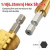 HSS Step Drill Bit Straight Groove Titanium Coated 4-12 4-20 3-12mm Wood Metal Hole Cutter Broca Cone Conical Stage Drill Tools