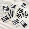 New Black Hairpin, Women'S Broken Forehead, Side Duckbill Clip, Clip For Adult Hair Accessories, Simple One-Word Clip.
