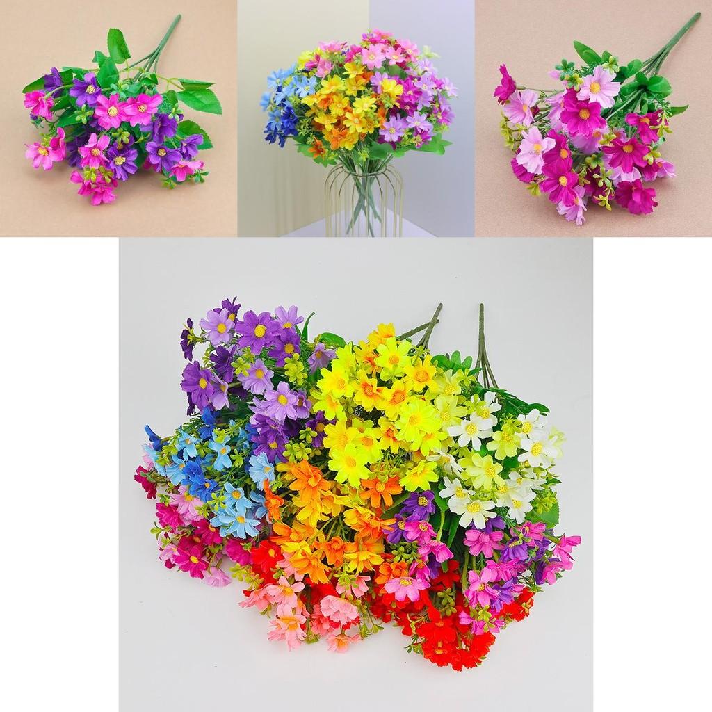 Artificial Daisy Flowers 28 Head Small Chrysanthemum Silk Flowers For Garden And Wedding Use