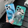 Ocean Cute Dolphin Soft Phone Case for iPhone 16 16E 17 Air 15 Pro Max 14 Plus 13 Mini 11 12 7 Black Cover Back Shell