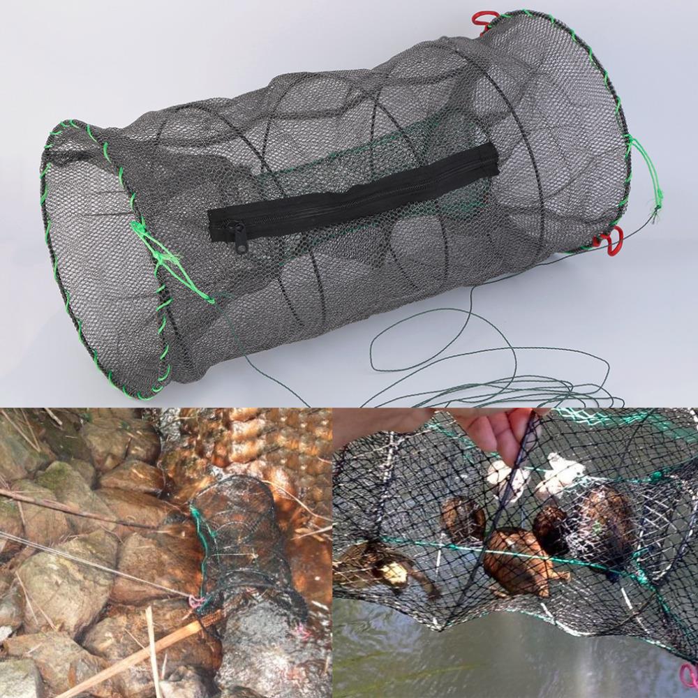 Crab Crayfish Lobster Catcher Pot Trap Fishing Net Eel Prawn Shrimp Live Bait Eel Crab Lobster Minnows Crawfish Net 2 size